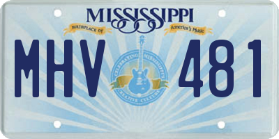 MS license plate MHV481