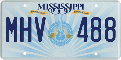 MS license plate MHV488
