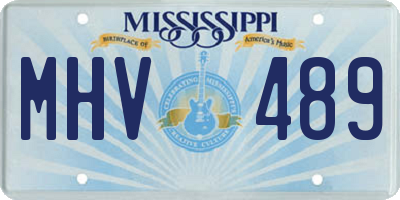 MS license plate MHV489