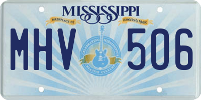 MS license plate MHV506