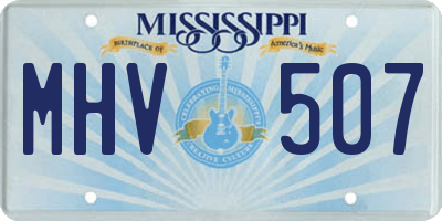 MS license plate MHV507