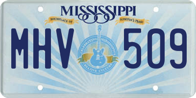 MS license plate MHV509