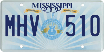 MS license plate MHV510