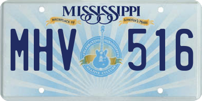 MS license plate MHV516