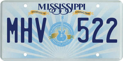 MS license plate MHV522