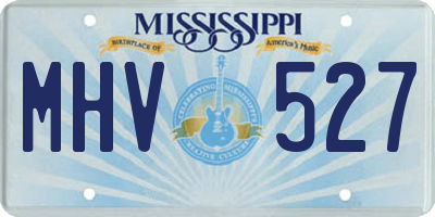 MS license plate MHV527