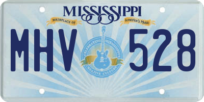 MS license plate MHV528