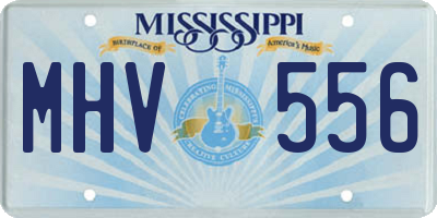 MS license plate MHV556