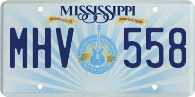 MS license plate MHV558