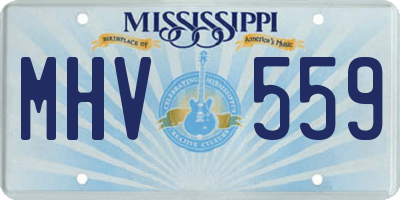 MS license plate MHV559