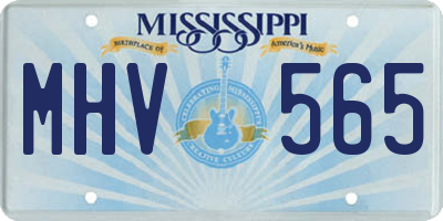 MS license plate MHV565
