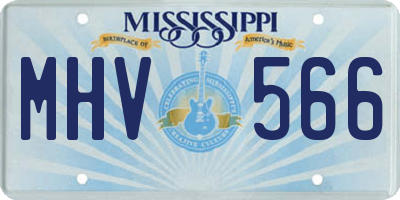 MS license plate MHV566
