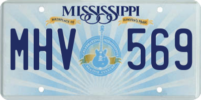 MS license plate MHV569