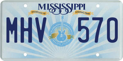 MS license plate MHV570