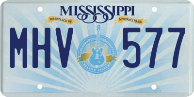 MS license plate MHV577