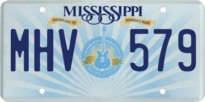 MS license plate MHV579