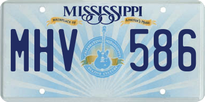MS license plate MHV586