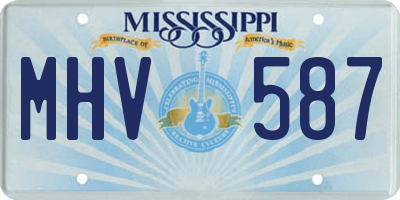 MS license plate MHV587