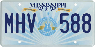 MS license plate MHV588