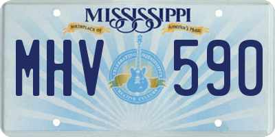 MS license plate MHV590