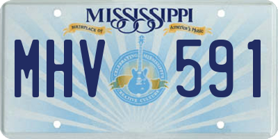 MS license plate MHV591