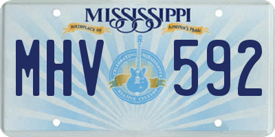 MS license plate MHV592