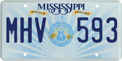 MS license plate MHV593