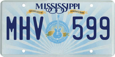 MS license plate MHV599