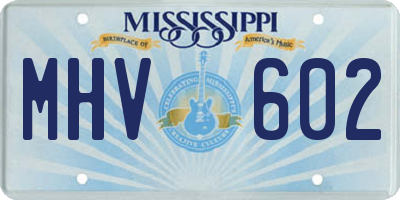 MS license plate MHV602