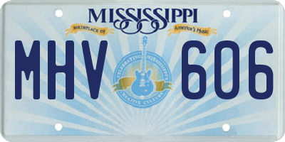 MS license plate MHV606