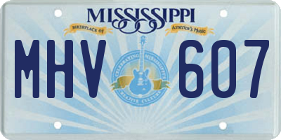 MS license plate MHV607