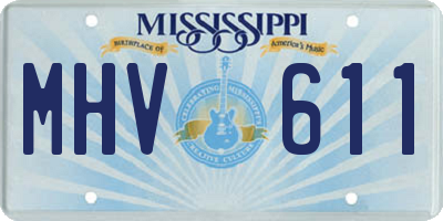 MS license plate MHV611