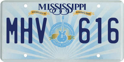 MS license plate MHV616