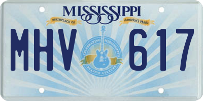 MS license plate MHV617