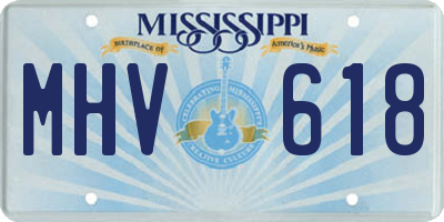 MS license plate MHV618