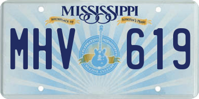 MS license plate MHV619