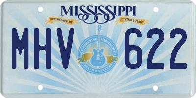 MS license plate MHV622
