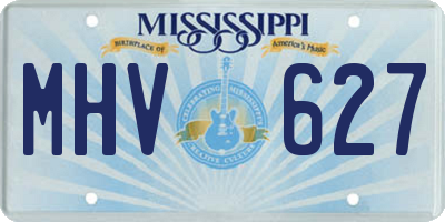 MS license plate MHV627