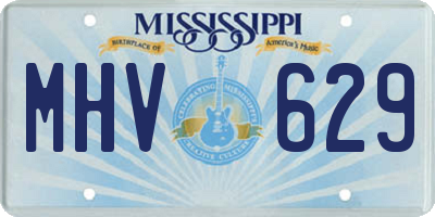 MS license plate MHV629