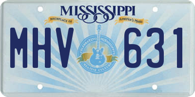 MS license plate MHV631