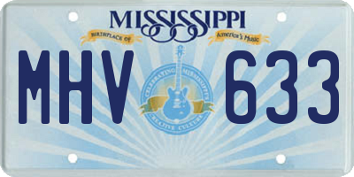 MS license plate MHV633