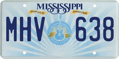 MS license plate MHV638