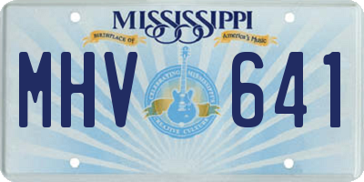 MS license plate MHV641