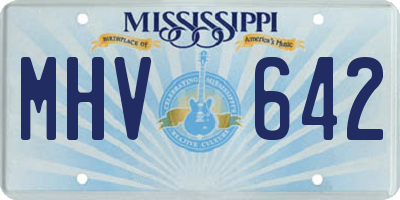 MS license plate MHV642