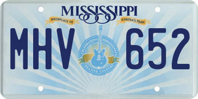 MS license plate MHV652