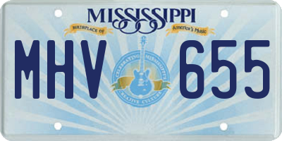 MS license plate MHV655