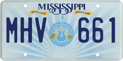 MS license plate MHV661