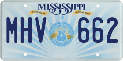 MS license plate MHV662