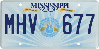 MS license plate MHV677