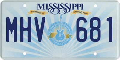 MS license plate MHV681